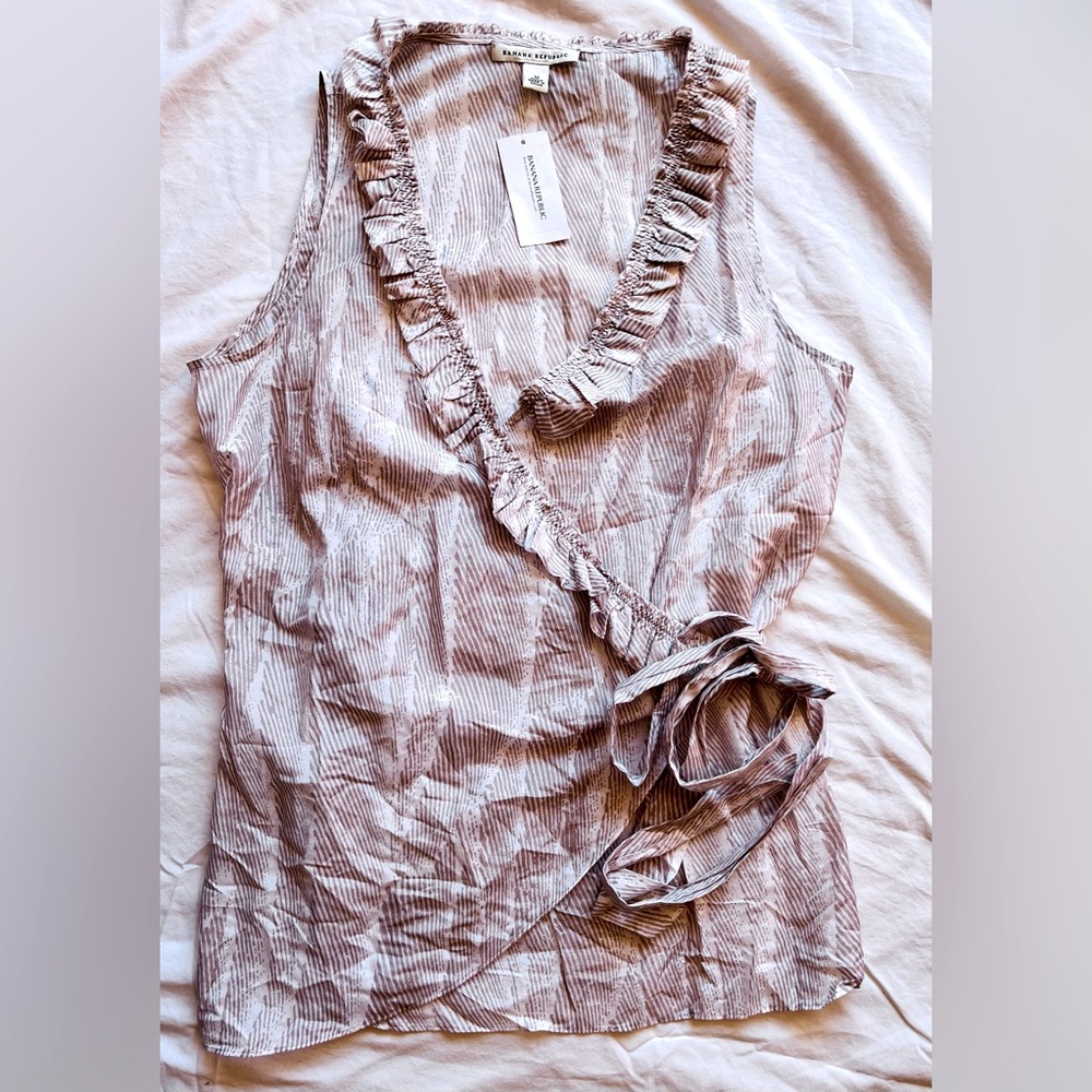 Banana Republic wrap shirt sleeveless